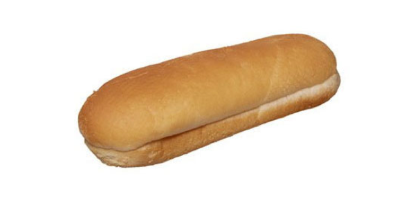 White Hot Dog Roll